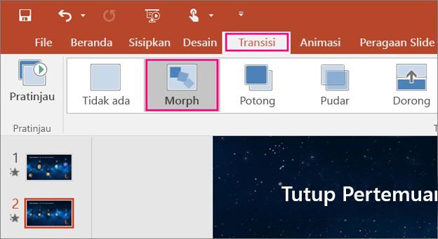 membuat transisi yang rapi di power point