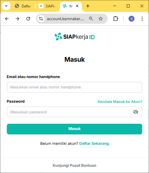 login-siapkerja