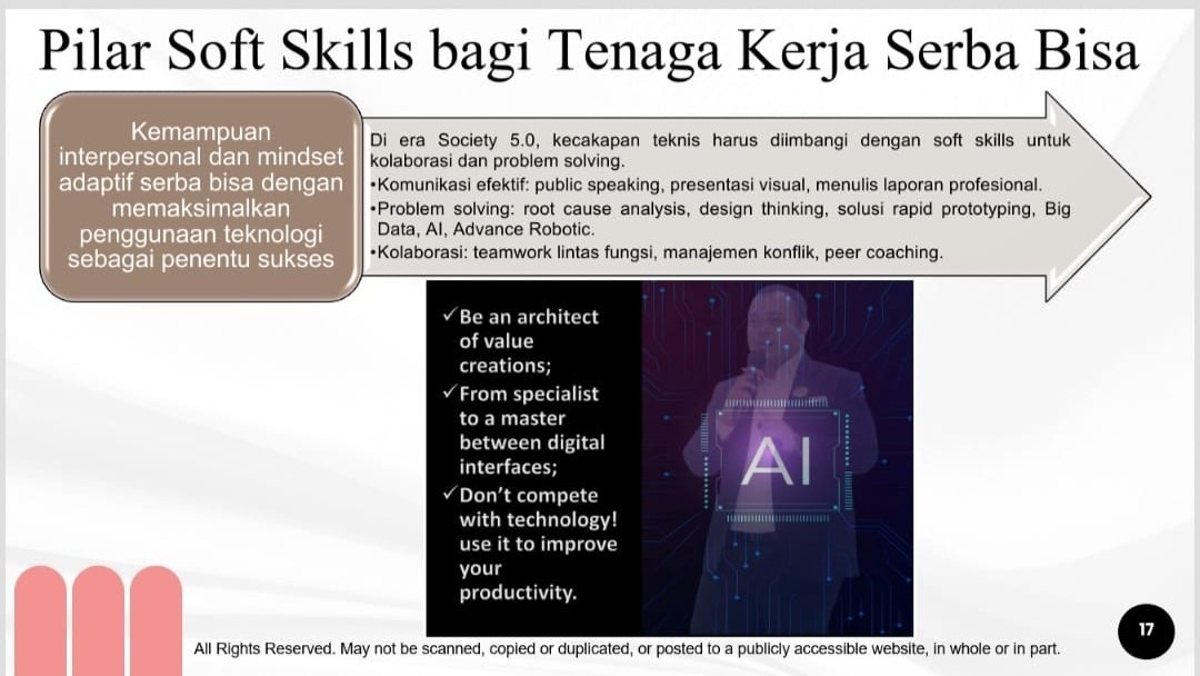 Pemaparan materi pada acara Koordinasi dan Pemetaan Kompetensi Futuristik 2025